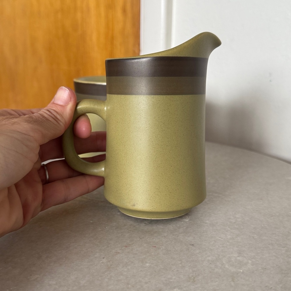 Vintage MCM Stone Arrow Green Ceramic Set - Picture 10 of 10